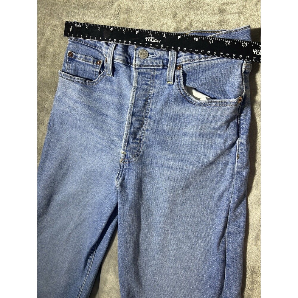 Levi’s Womens Ribcage Ankle Jeans Tapered Denim Pants All Button Closure
